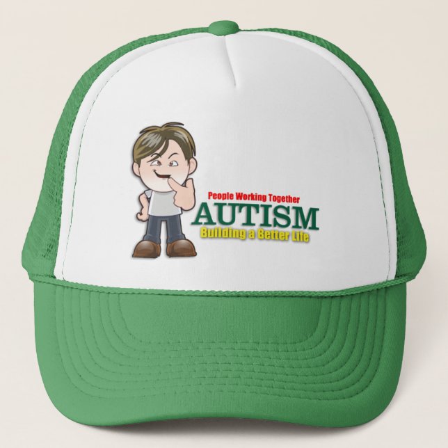 Camionero Construyendo Gorra de autismo (Anverso)
