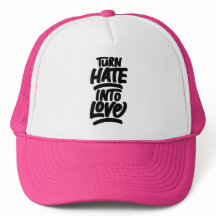 Convertir el odio en amor Gorra de citas positivas