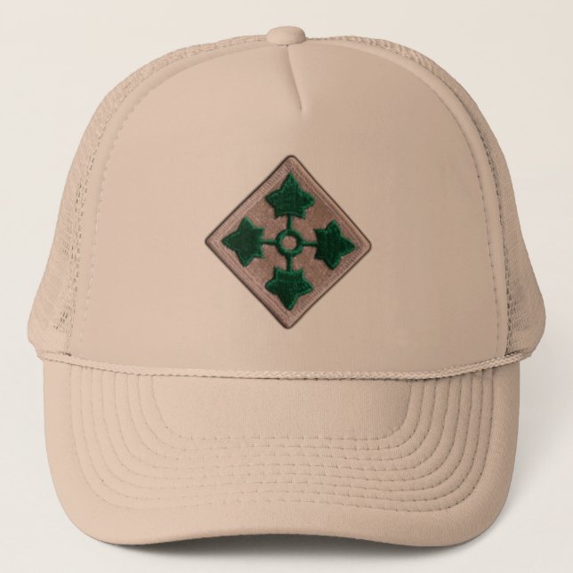 Camionero Cuarto Gorra de parches para veteranos de la divis (Anverso)