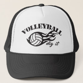 Camionero de voleibol cavar sombreros