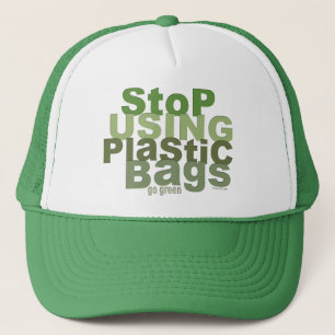 Camionero Dejar de usar bolsas plásticas Ir Gorra verde