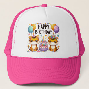 Camionero Deseos de cumpleaños adorables - Gorra de bebé tig