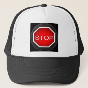 Camionero Detener Gorra de Rótulo