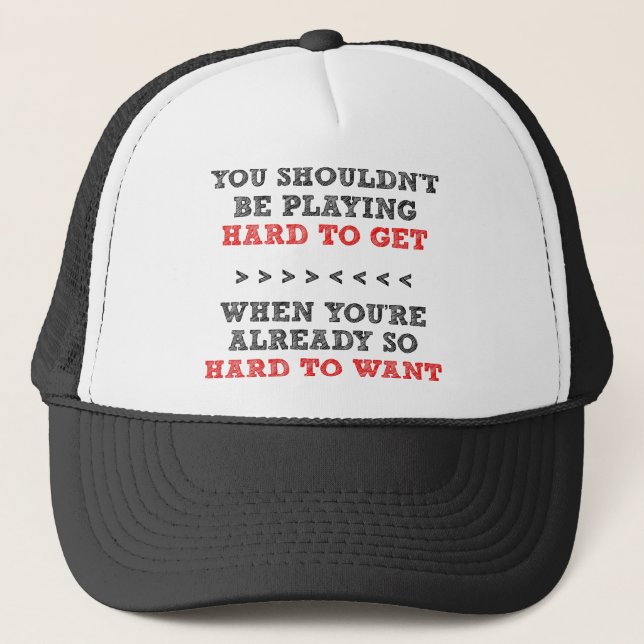 Camionero Difícil de Obtener Gorra de Béisbol Divertida (Anverso)
