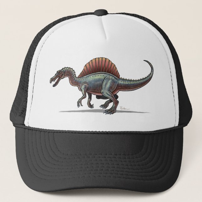 Camionero Dinosaurio de Spinosaurus de la gorra de béisbol (Anverso)
