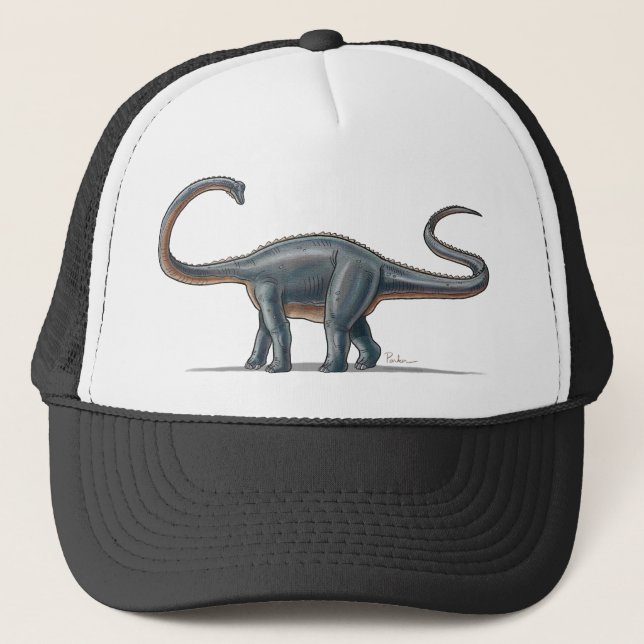 Camionero Dinosaurio del Apatosaurus de la gorra de béisbol (Anverso)
