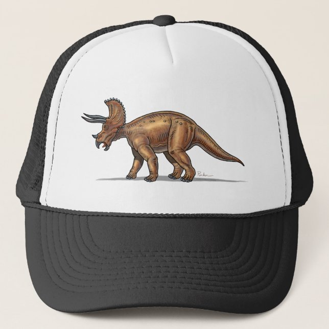 Camionero Dinosaurio del Triceratops de la gorra de béisbol (Anverso)