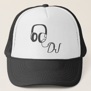 Camionero disc jockey, DJ con el gorra de los auriculares