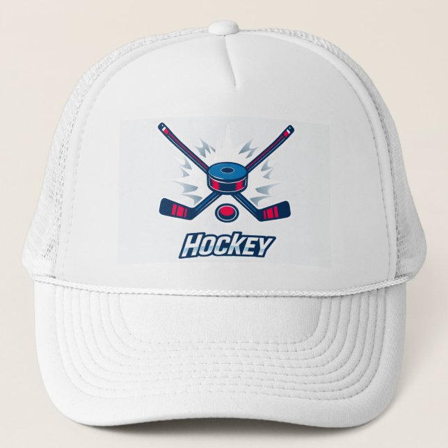 Camionero Diseño de hockey para un Gorra (Anverso)