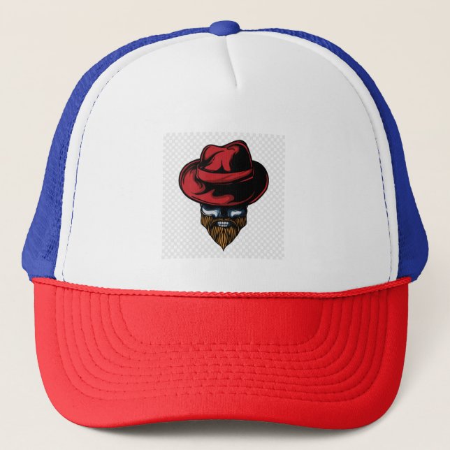 Camionero Diseño decente de gorra (Anverso)