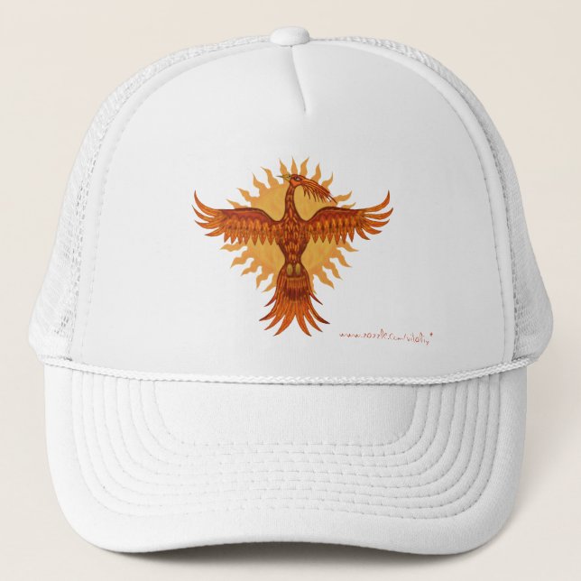 Camionero Diseño fresco del gorra del pájaro del fuego de (Anverso)
