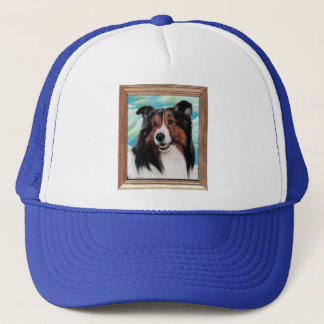 Camionero Diseños del gorra de la pintura de Sheltie