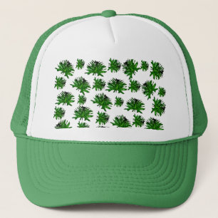 Camionero Dracaena verde hojas de fern, Gorra de camioneros