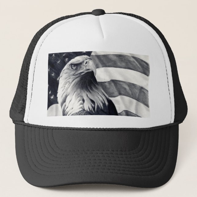 Camionero Eagle y gorra de la bandera (Anverso)