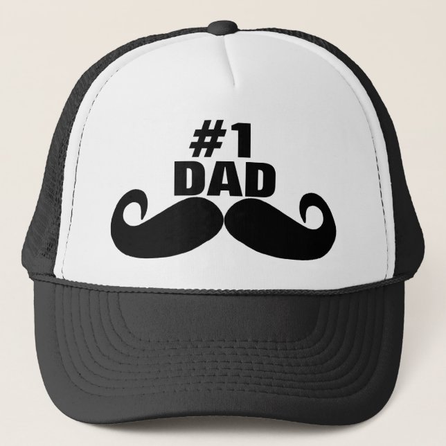 Camionero El día de padre feliz - numere a 1 papá - gorra (Anverso)