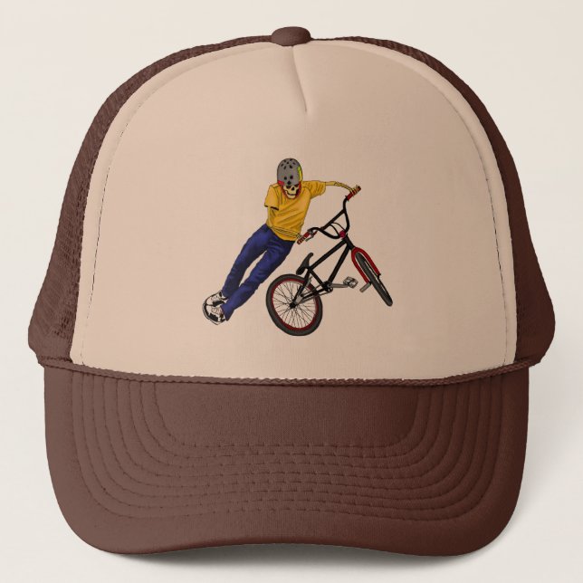 Camionero El esqueleto se divierte el gorra de BMX (Anverso)