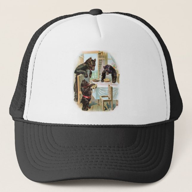Camionero El Gorra de cuento de hadas de tres osos (Anverso)