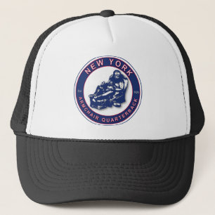 Camionero El Gorra de fútbol de Nueva York, en la parte tras