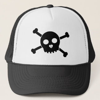 Camionero El gorra principal de Deth negro inclinado
