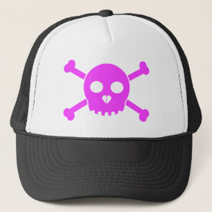 Camionero El gorra principal de Deth rosado recto