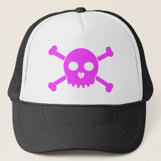 Camionero El gorra principal de Deth rosado recto