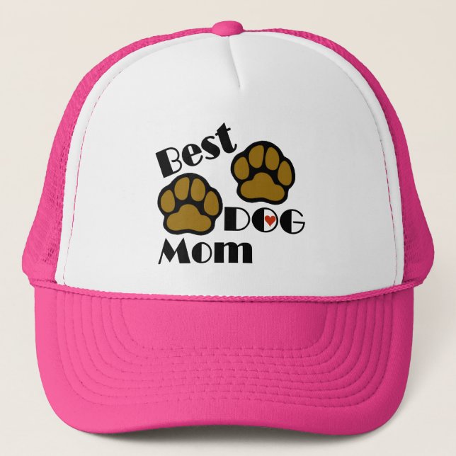Camionero El mejor gorra de la mamá del perro con mercancía (Anverso)