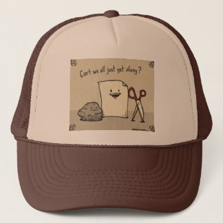Camionero El papel de la roca de Brown Scissors el gorra