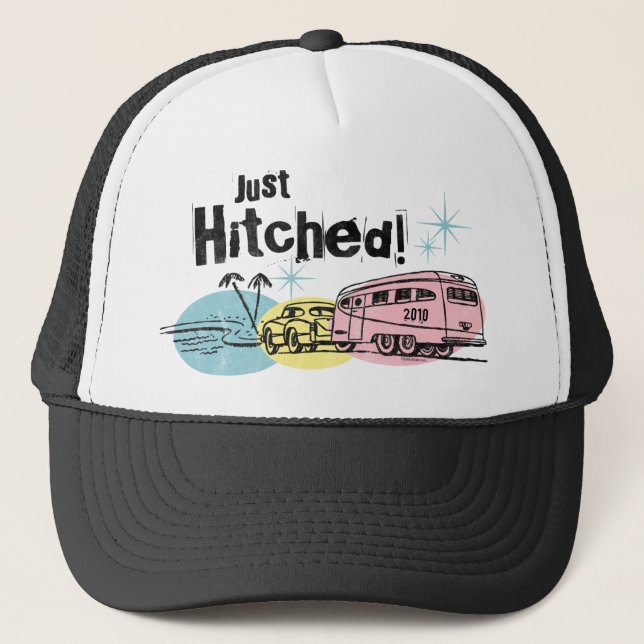 Camionero El remolque retro acaba de enganchar el gorra (Anverso)