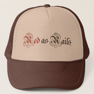 Camionero El rojo como las rieles unisex Gorra de moda