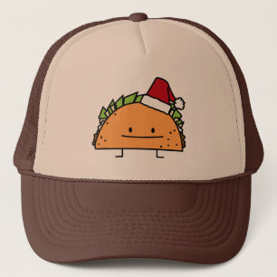 Camionero El Taco que lleva navidad del gorra de Santa