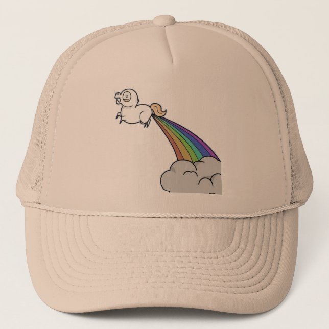 Camionero El unicornio Fart gorra de los arco iris (Anverso)
