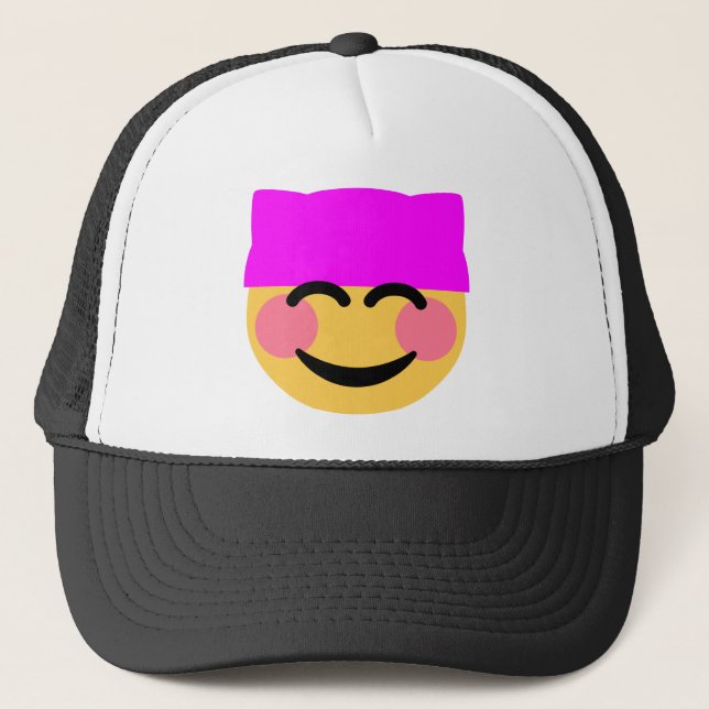 Camionero emoji gorra de coño rosa (Anverso)