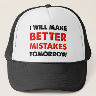 Camionero Errores Mejores Mañana Gorra Divertida de Béisbol