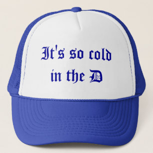 Camionero Es tan frío en el gorra de D