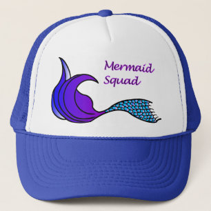 Camionero Escuadrón de sirenas con gorra de cola morada y az