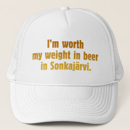 Camionero Esposa de Cerveza Gorra Blanca