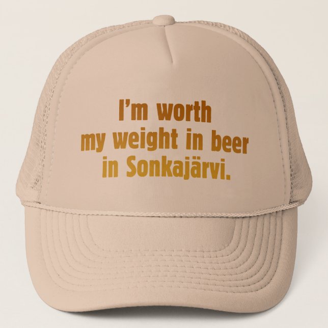 Camionero Esposa de Cerveza Gorra Khaki (Anverso)