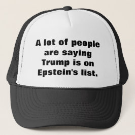 Camionero ¿Está Trump en la lista de Epstein? Gorra de camio