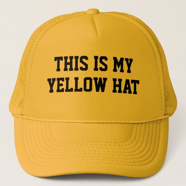 Camionero ESTE ES MI GORRA AMARILLO, disfrazado de Gorra (Anverso)