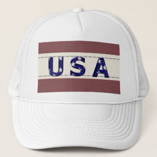 Camionero Estrellas de Estados Unidos y Gorra de franjas
