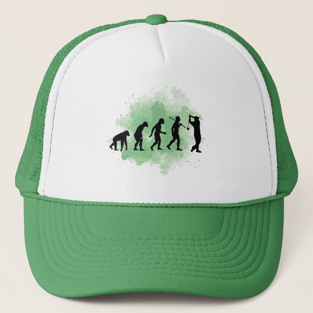 Camionero Evolución del hombre Personalizado Gorra de golf p (Anverso)