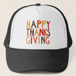 Camionero ¡Feliz Día de Acción de Gracias! Gorra de béisbol