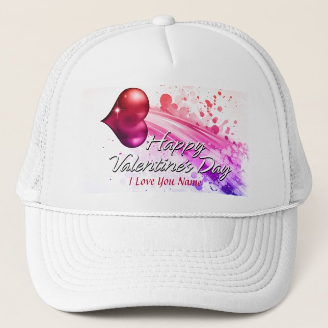 Camionero Feliz Día de San Valentín 6 Gorra (Anverso)