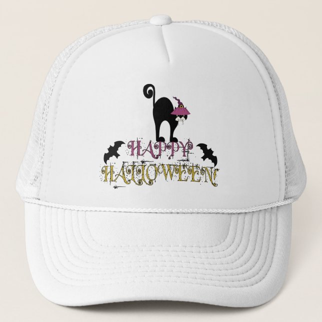 Camionero Feliz Gorra de Halloween (Anverso)