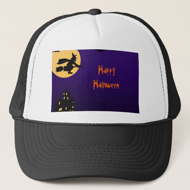Camionero Feliz Gorra de Halloween (Anverso)