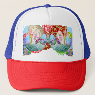 Camionero Feliz gorra de la cesta de huevos de pascua