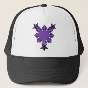 Camionero Filipino Sun y púrpura del gorra de las estrellas