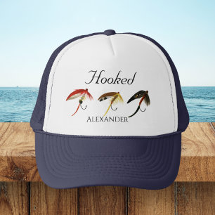 Camionero Fly Fish Lake Trout Mosca Pescadores Gorra de pesc