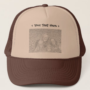 Camionero Foto de encargo con el gorra del texto