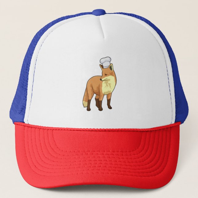 Camionero Fox como cocinero con gorra de chef (Anverso)